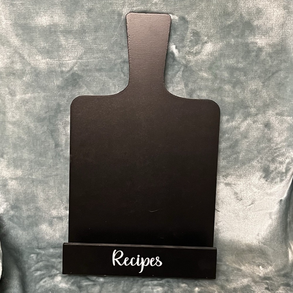 Recipe Book Tabletop Holder Black Wooden Old East Main‎ Co 15"x9"x2.5" GUC
